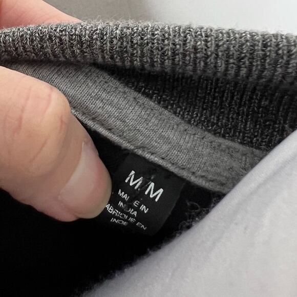 Kenneth Cole Rugby Polo Shirt MEDIUM Mens 1/4 Zip Black Gray Short Sleeve Tipped - Picture 7 of 9